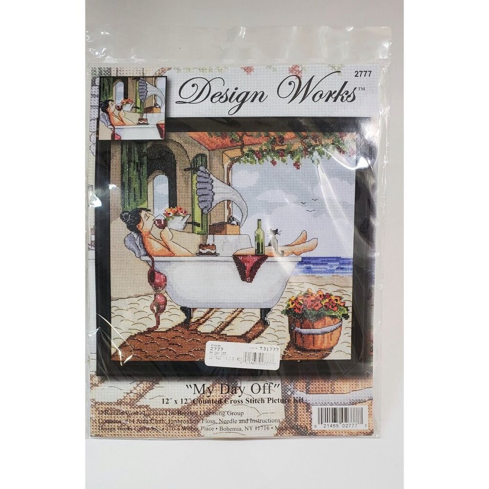 Design Works "My Day Off" Counted Cross Stitch Picture Kit #2777 Sealed